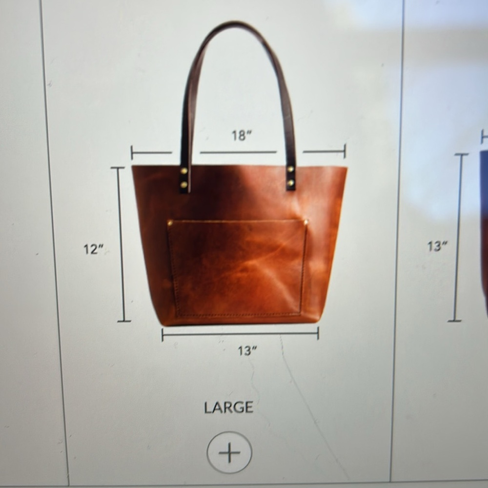 Portland Leather goods lg. zip tote - Picture 8 of 9